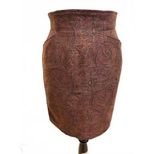 Kenzo Paris Vintage Brocade Skirt Sophisticated Evening Glam Modern Chic